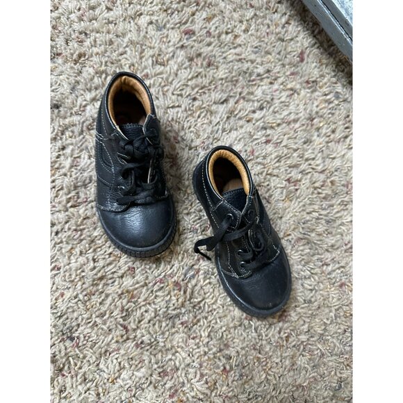 Dogi Kids Black Lace-Up Leather Shoes durable Casual High-Top Style Flexible - Picture 2 of 7